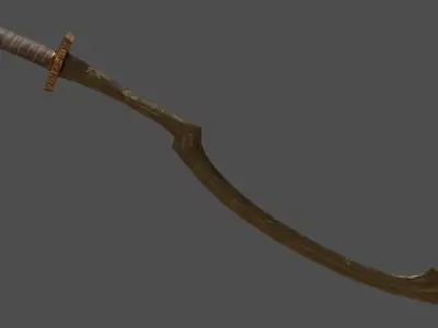 Khopesh sword Low-poly 3D model