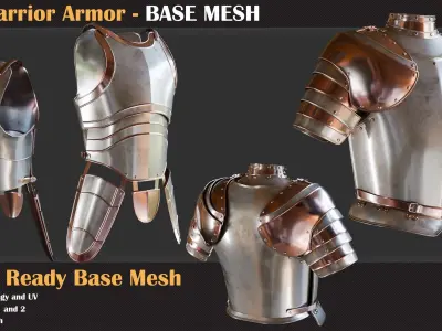 20 Warrior Armor BASE MESH - VOL 14  3D model