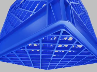  Milk Crate Low-poly 3D model