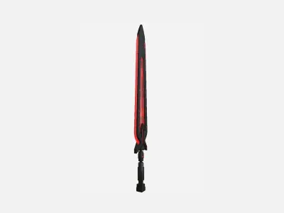 SciFi Sword B04 Black Red - Sci Fi Weapon Design Low-poly 3D model