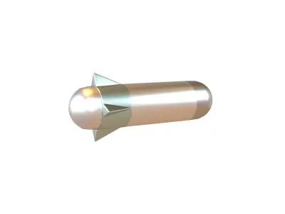 Cartoon Missile v1 004 Low-poly 3D model