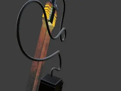 sword lord of rings wall light Low-poly 3D model