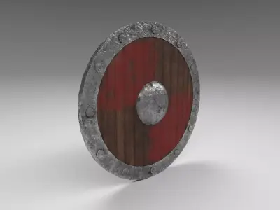 Medieval shield 2 Low-poly 3D model