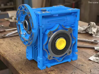  Industrial Worm Gearbox NMRV 040 Blue 