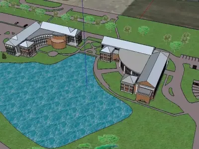 Building University office Free 3D model