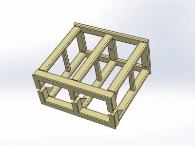 Hollow Concrete Block Making Machine  3D model