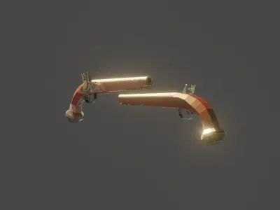 Flintlock Gun 3D model purchase