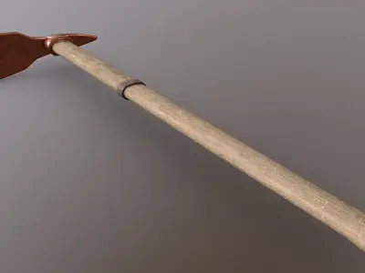 Hoe - Copper Low-poly 3D model