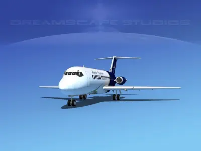 Douglas DC-9-15 Atlantic Charter 3D model