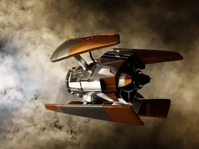 Spaceship scifi  Low-poly 3D model