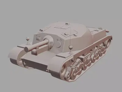 43M Zrinyi II Assault Gun Self Propelled 3D Printable  3D print model