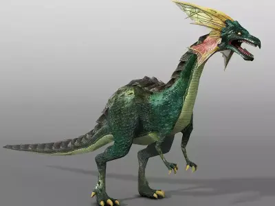 Fantasy Dinosaur Low-poly 3D model