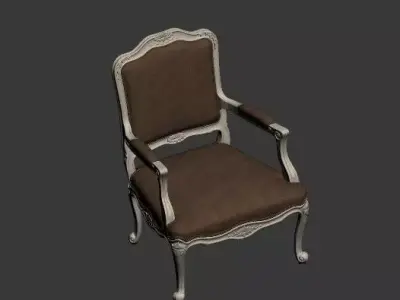 oxford armchair seater people Low-poly 3D model