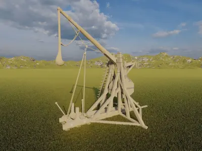 Medieval Catapult 3D model buy