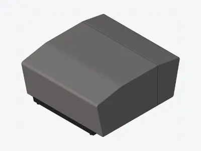 Furniture - Seating - Contemporary - Blume - Closing - Right Low-poly 3D model