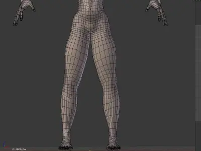 Bipedal Humanoid Creature BASE MESH Free 3D model