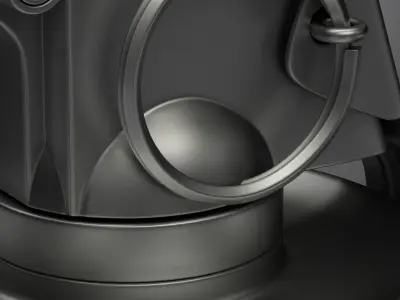grenade M18 subdivison ready 3D model