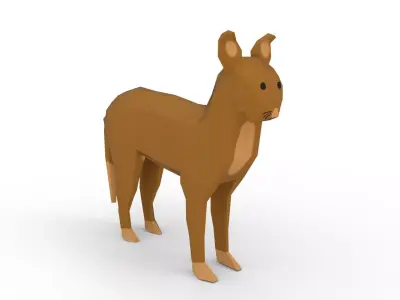 Cat Cartoon Low-poly 3D model