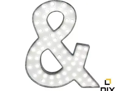 Ampersan Letter Light 3D model