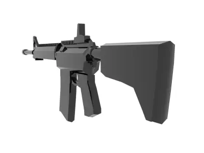 Low poly Springfield Ar15 Free low-poly 3D model