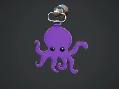 Octopus Weapon Charm - Low Poly Game Ready Low-poly 3D model