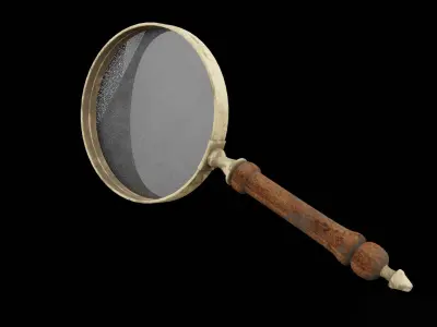 Magnifying Glass Low-poly 3D model