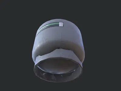 Gas Cylinder Low-poly 3D model get