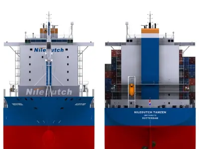 Container Ship - 02 - 3D model