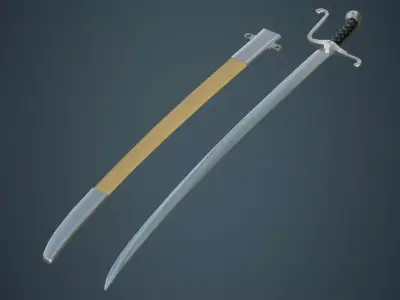 Sabre 1A Low-poly 3D model