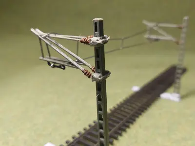 Catenery Pole Double Hanger Type C 1-87 FDM 3D print model