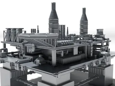 oil platform for print 3D print model