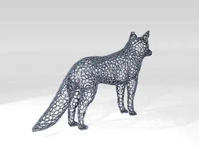 Fox Voronoi 3D model
