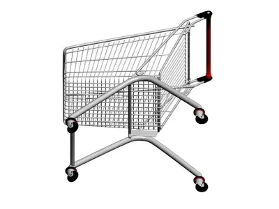 Shopping Cart 3D model 2
