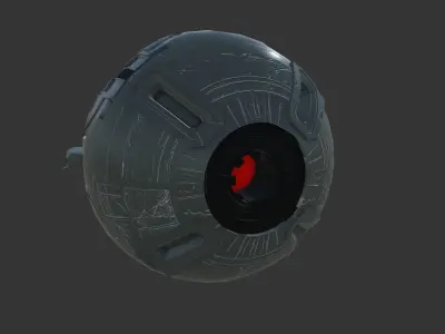 Ai dronebot Free low-poly 3D model