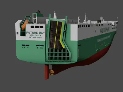  FUTURE WAY Vehicles Carrier  Low-poly 3D model