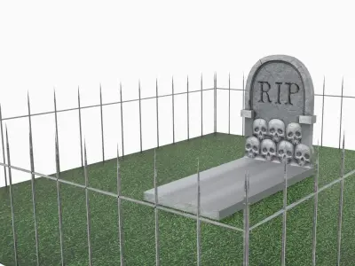 Grave Low-poly 3D model