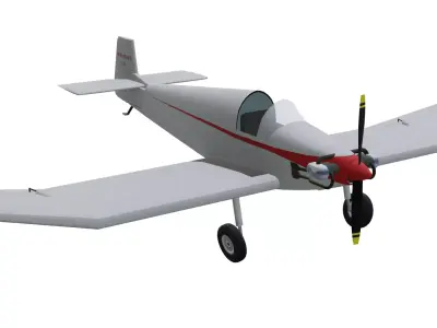 Jodel D9 Bebe Low-poly 3D model