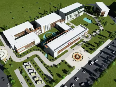 Sketchup Hospital F2 with Render and Lumion file 3D model