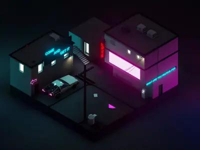 Cyper Hood Low Poly Free 3D model