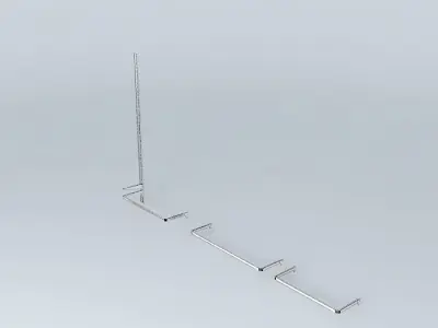 Rail, macaw and French hand Free 3D model