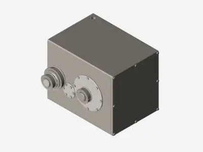 Simple CNC gearbox Free 3D model