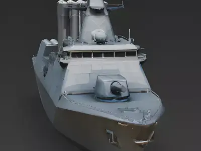 Modern Missile Destroyer 3D Model 3D Model Low-poly 3D model