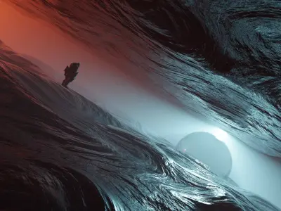 sci fi planet art 3D model