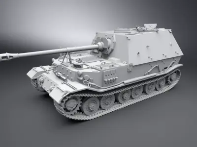 Elefant Destroyer Scale model 3D print model