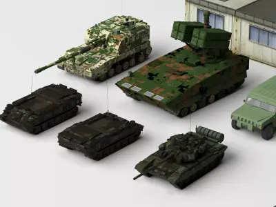 Military Base Outpost Game Environment Modular Collection 3D model
