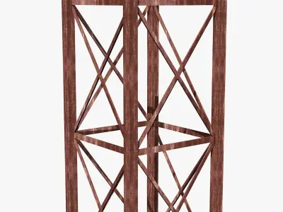 Metal Rusty Industrial Column 3D model