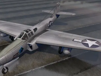 bell P-59A airacomet 3D model by chipbasschao