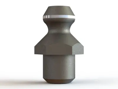 Graxeira Grease Fitting  43 Reta Straight 6x1 Lufra 3D model