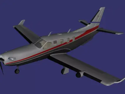 Daher TBM 930 Free low-poly 3D model