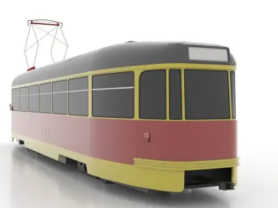 Tatra T2SU Low Low-poly 3D model
